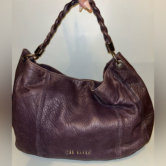 Ted Baker Handbags - Ted Baker purple leather hobo bag.
